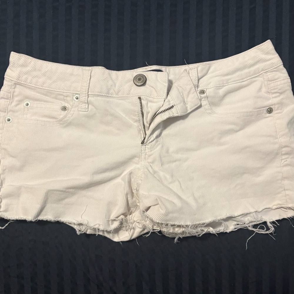 American Eagle Outfitters Cream Jean Shorts